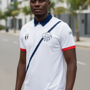 Polo homme FOSS Blanc origine