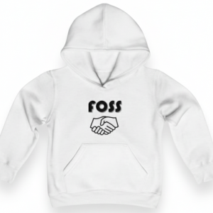 Sweat à capuche blanc FOSS homme