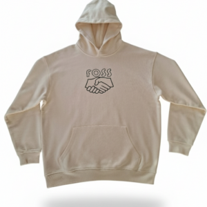 Sweat à capuche FOSS unisess couleur beige